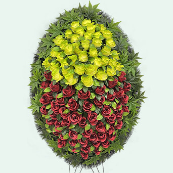 Венок из искусственных цветов